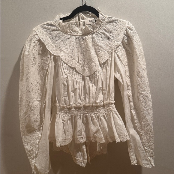 NWT Sea New York Vienne Ruffled Broderie Anglaise Cotton Blouse 12 - Picture 4 of 12